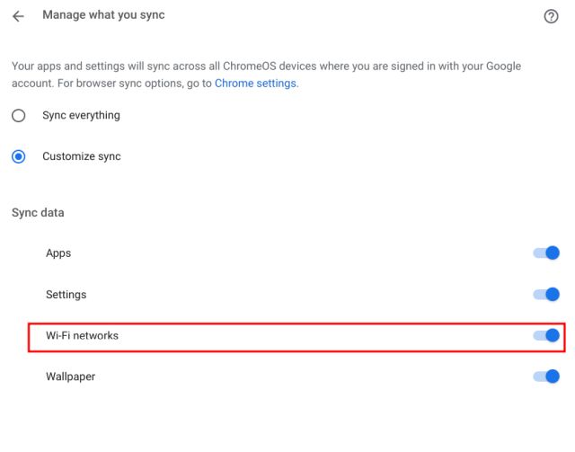 వైఫైని సమకాలీకరించండి